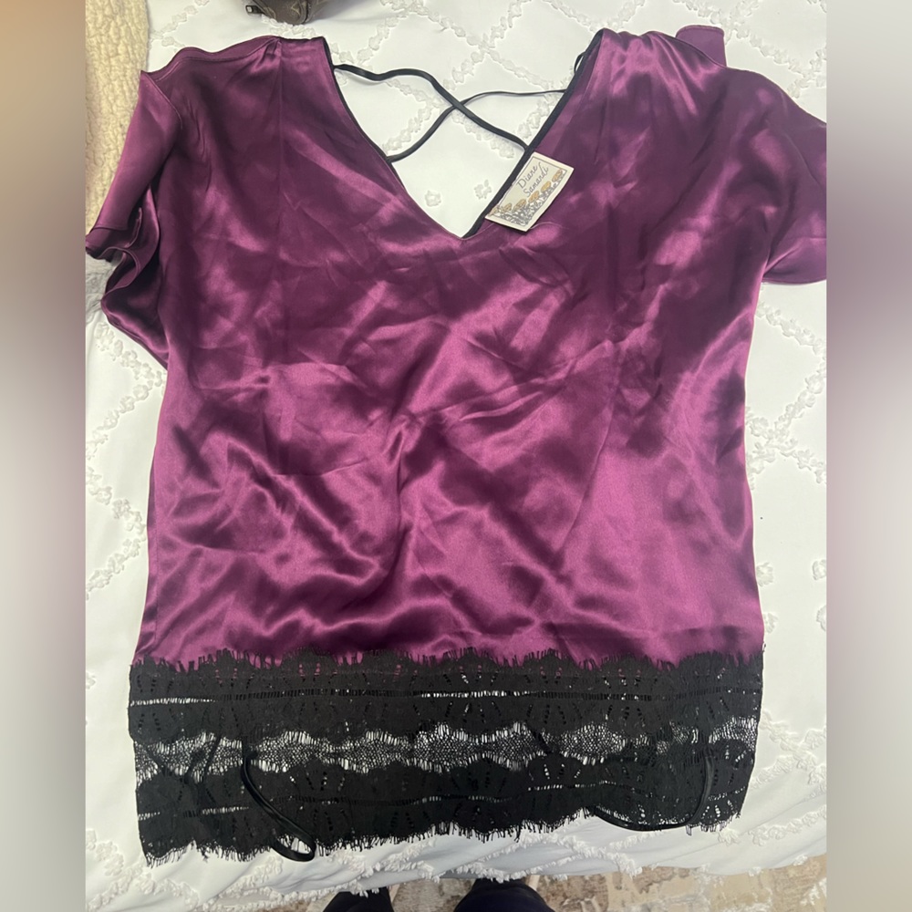 diane samandi silk blouse